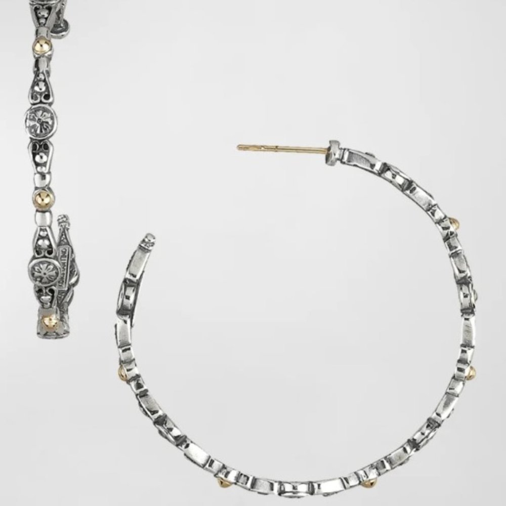 Konstantino Dotted Hoop Earrings